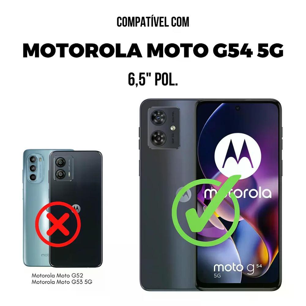Kit Capa Silicon Veloz para Motorola Moto G54 + Ring Socket + Cordão - Preto - Gshield - 2