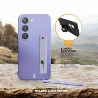 Kit Capa Silicon Veloz para Samsung Galaxy A14 + Ring Socket + Cordão - Lilás - Gshield - 5