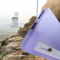 Kit Capa Silicon Veloz para Samsung Galaxy A14 + Ring Socket + Cordão - Lilás - Gshield - 7