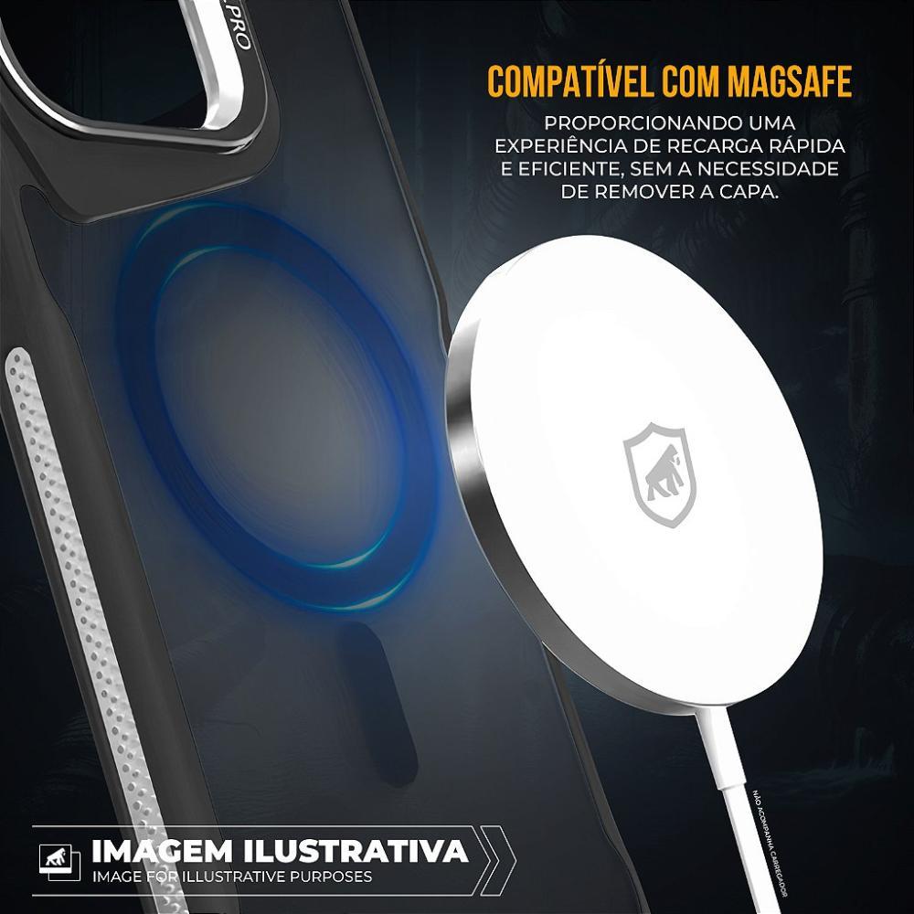 Capa case capinha para iPhone 16 Pro Max - MagSafe Venom - Preta - Gshield - 3