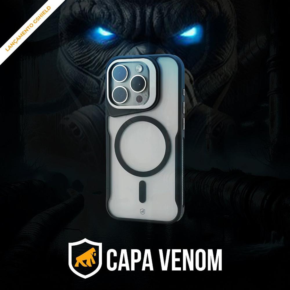 Capa para iPhone 16 - MagSafe Venom - Preta - Gshield - 8