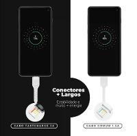 Cabo Dual Shock Micro Usb V8 - Branco - 1,2m - no Atacado - Caixa Fechada 10 Unidades - Gshield - 5