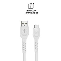 Cabo Dual Shock Tipo C / USB A - Branco - 1,2m - no Atacado - Caixa Fechada 10 Unidades - Gshield - 2
