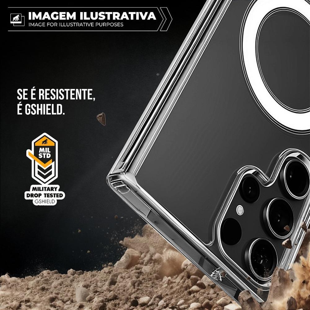 Capa case MagSafe para Galaxy S24 FE - Transparente-Gshield - 3