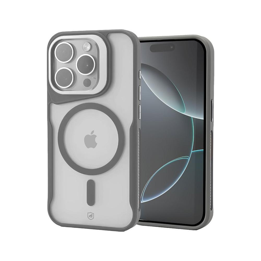 Capa case capinha para iPhone 16 Pro Max - MagSafe Venom - Cinza - Gshield - 1