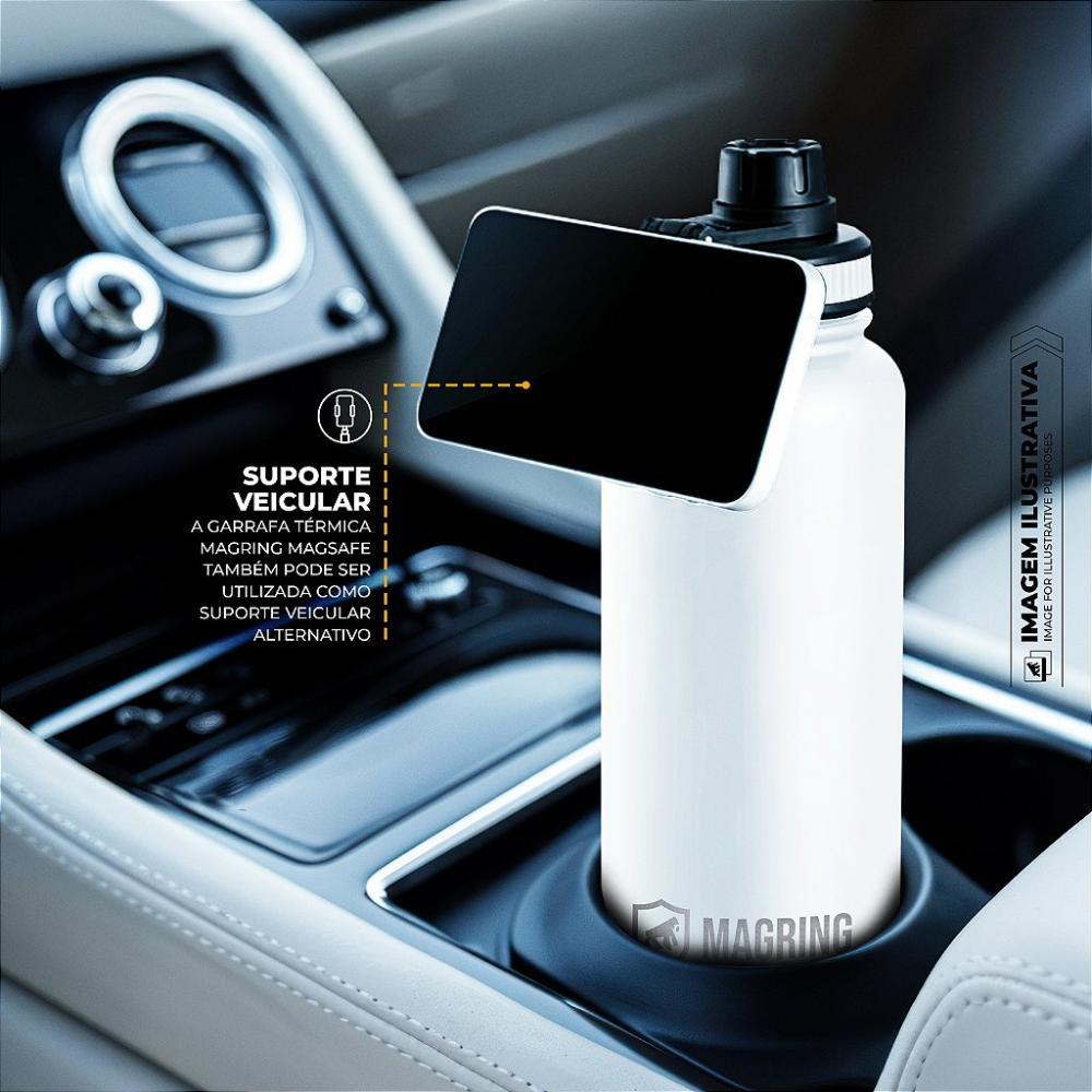 Garrafa Térmica com Suporte MagSafe, branca - Magring - Gshield - 6