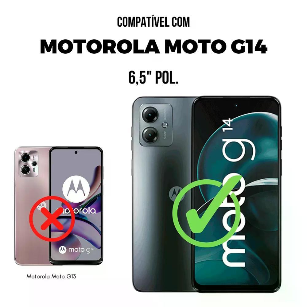 Kit Capa Silicon Veloz para Motorola Moto G14 + Ring Socket + Cordão - Preto - Gshield - 2