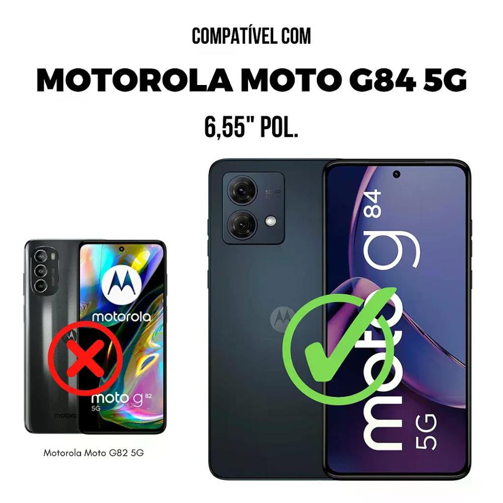 Kit Capa Silicon Veloz para Motorola Moto G84 5G + Ring Socket + Cordão - Preto - Gshield - 2