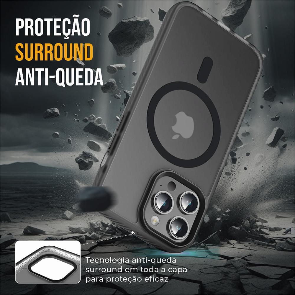 Capa case capinha MagSafe Pro para iPhone 16 Pro - Preta - Gshield - 2