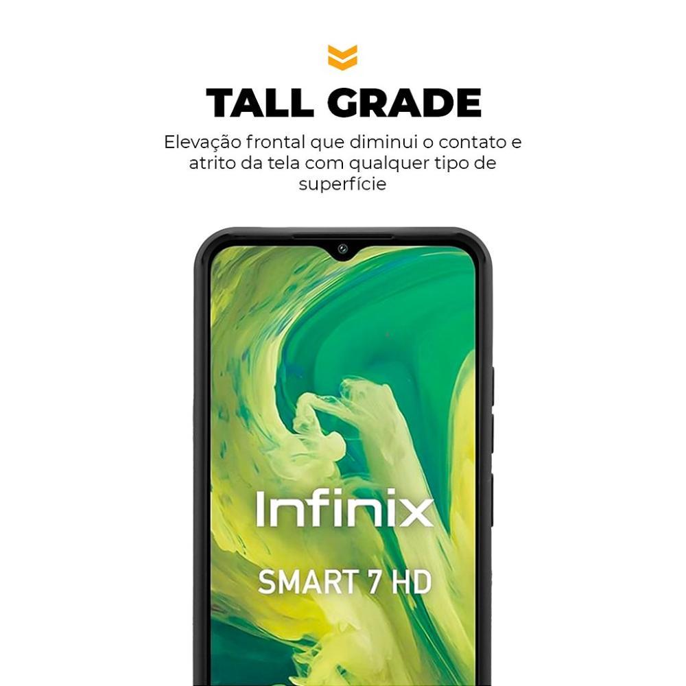 Capa case capinha para Infinix Smart 7 - Symetric Preta - Gshield - 2