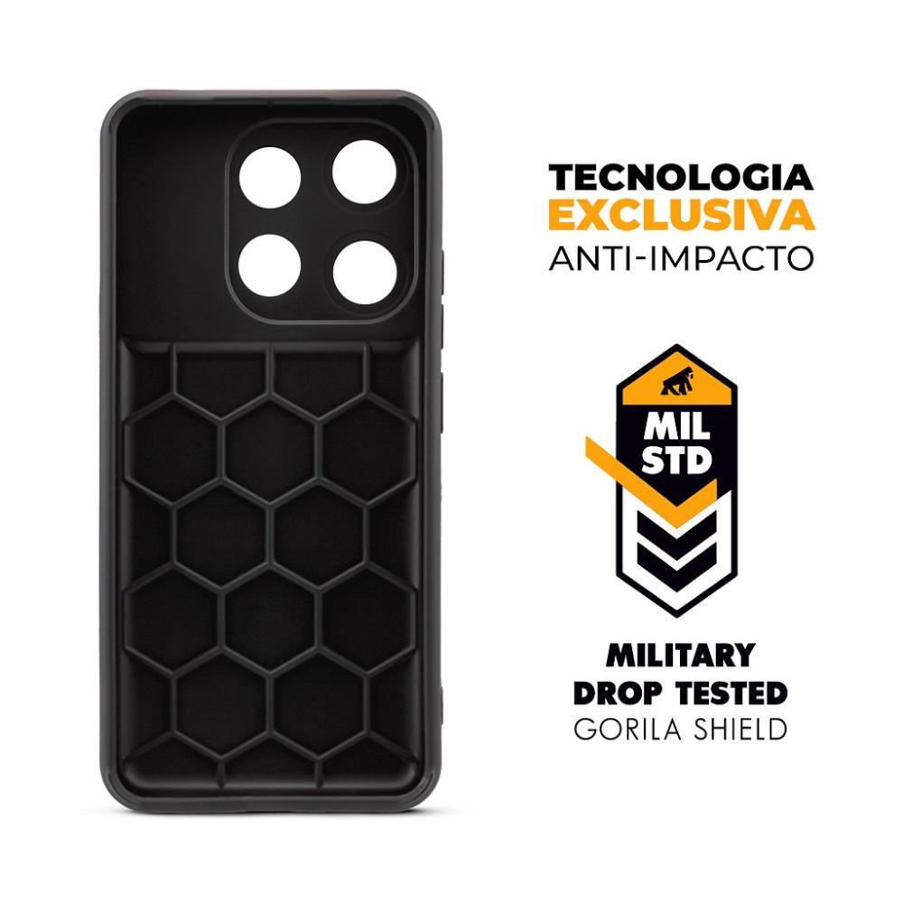 Capa case capinha para Infinix Smart 7 - Symetric Preta - Gshield - 4