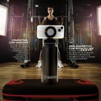 Garrafa Térmica com Suporte MagSafe, Aço Inoxidável - 540ml - Preta -  MagRing - Gshield