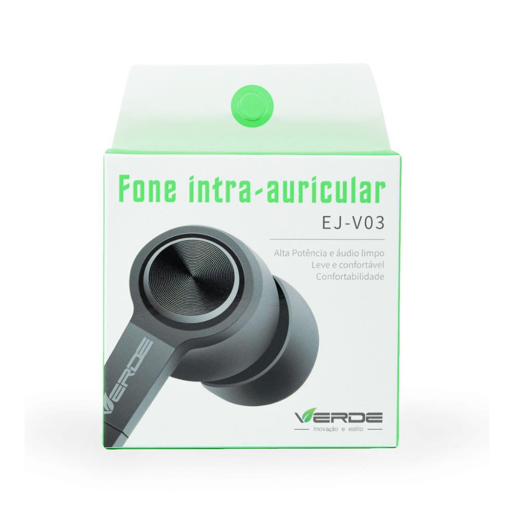 Fone de Ouvido Intra-Auricular - Preto - Verde - 2