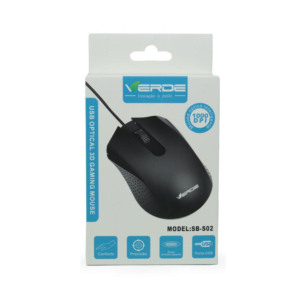 Mouse com Fio Optical 3D Gaming - Verde - 2