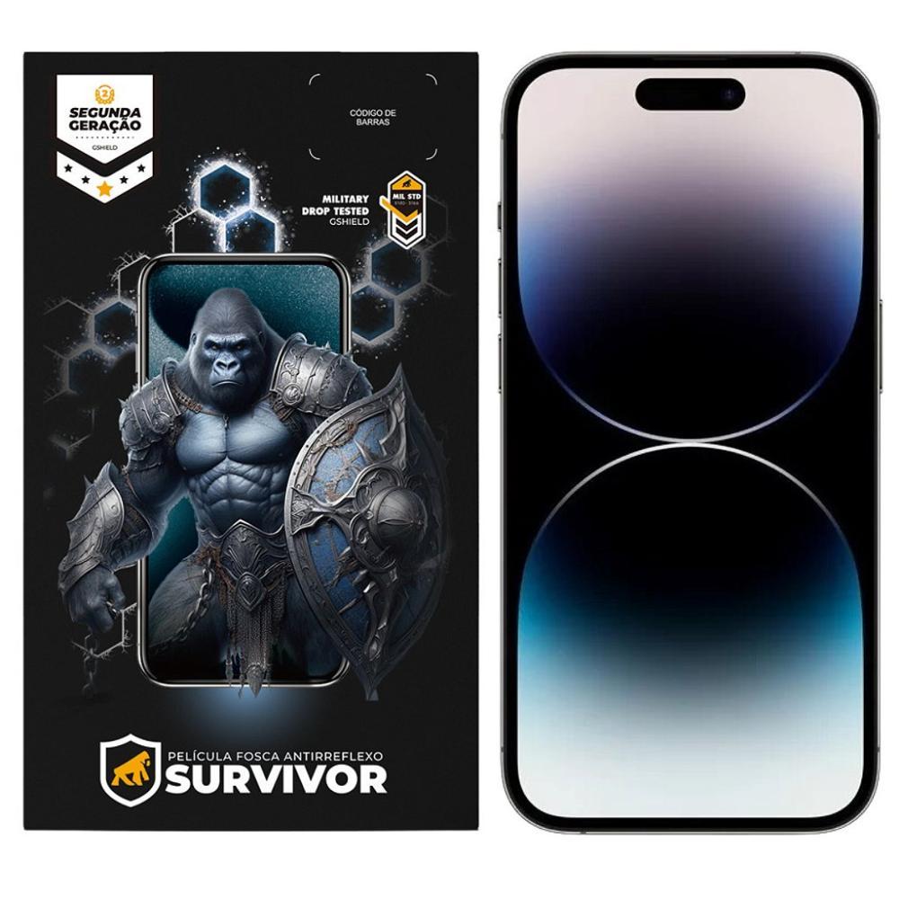 Película para iPhone 14 Pro com Aplicador - Survivor Fosca - Gshield - 1