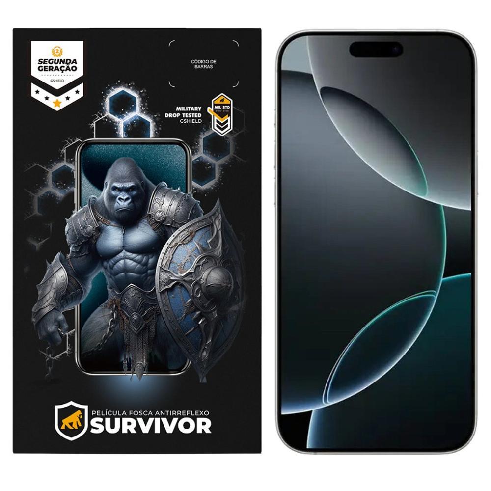 Película para iPhone 16 Pro com Aplicador - Survivor Fosca - Gshield - 1