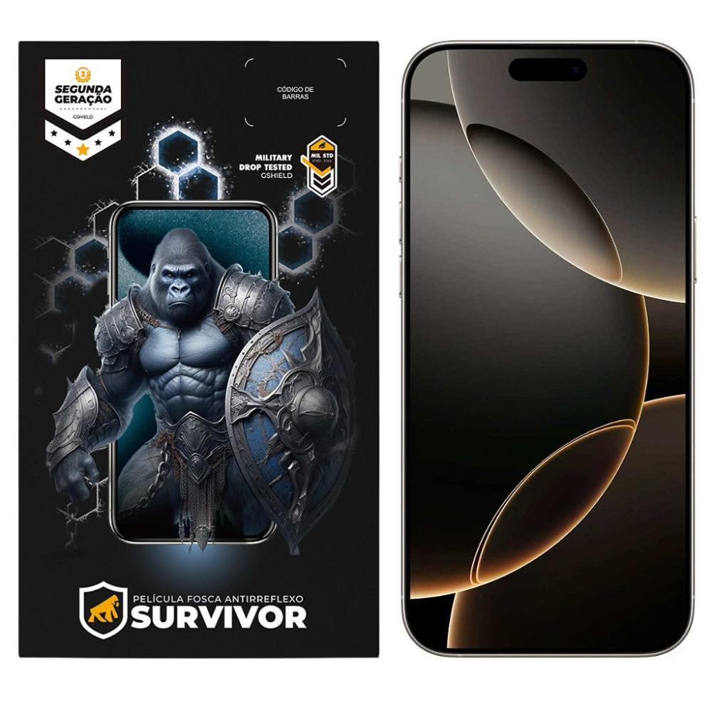 Película para iPhone 16 Pro Max com Aplicador - Survivor Fosca - Gshield - 1
