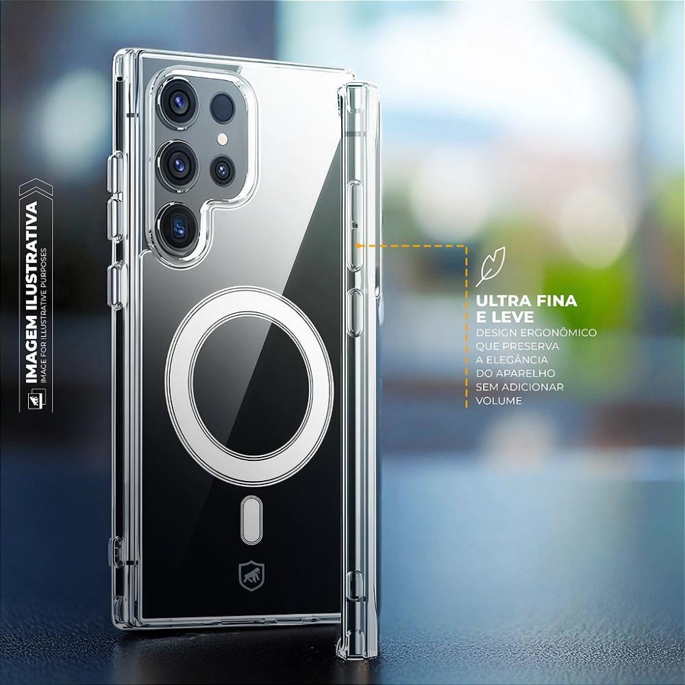 Capa case capinha MagSafe para Samsung Galaxy S25 - Transparente - Gshield - 3