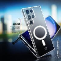 Capa case capinha MagSafe para Samsung Galaxy S25 Plus - Transparente - Gshield - 2