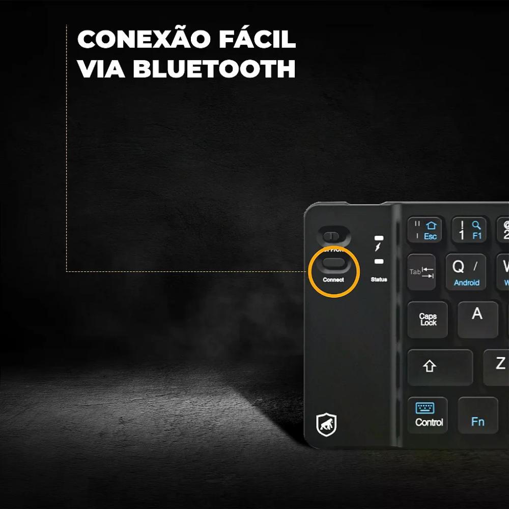 Mini Teclado Dobrável Sem Fio - Armor - Gshield - 3