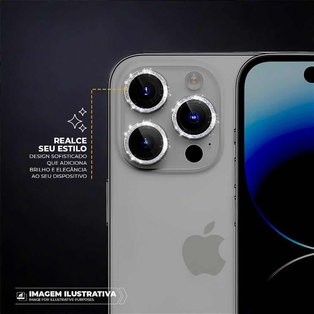 Protetor de Lente para iPhone 16 Pro Max - One Armor - Frame para câmera - Glitter - Gshield - 5