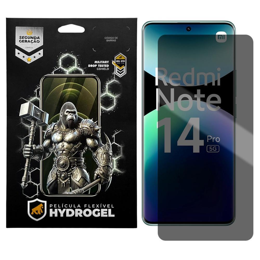 Película para  Xiaomi Redmi Note 14 Pro 5G - Privacidade Hydrogel - Gshield - 1
