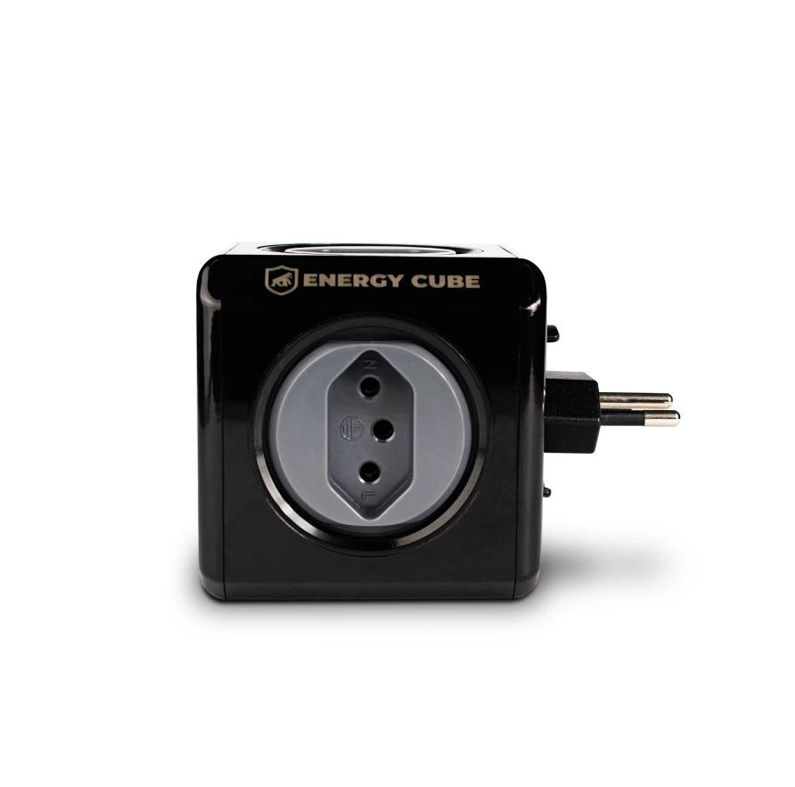 adaptador Energy Cube Bivolt Filtro de Linha Multiplicador de Tomadas 10A com Proteção de Sobretensão - 1