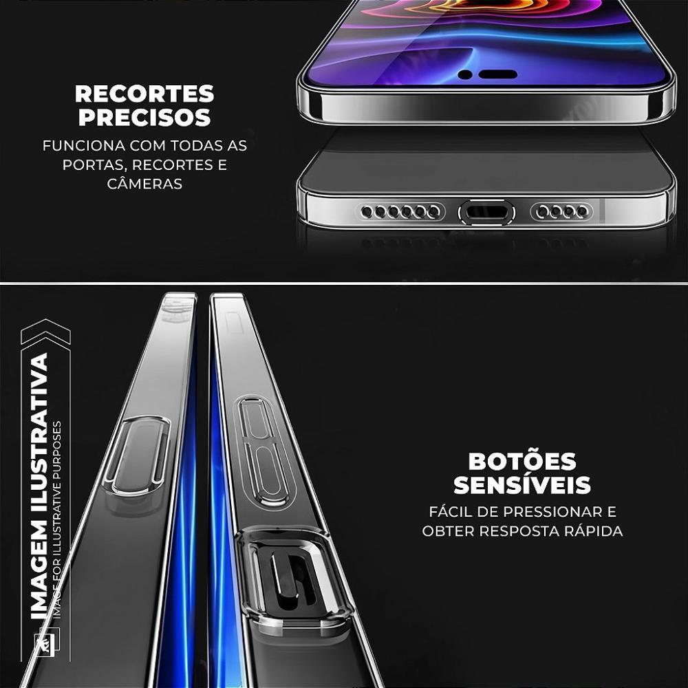 Capa case capinha Crystal Slim para Iphone 16E +  Ventosa  Preta  Gshield - 3