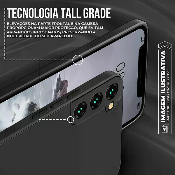 Capa case capinha para Motorola Moto G04s - Silicon Veloz - Preta - Gshield - 3