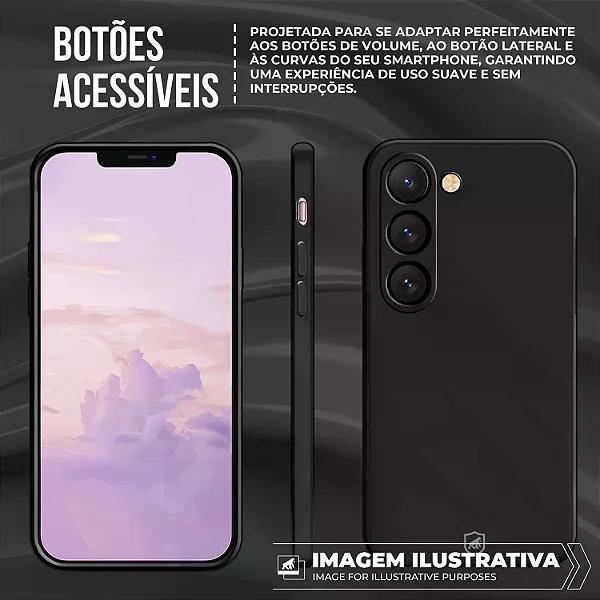 Capa case capinha para Motorola Moto G04s - Silicon Veloz - Preta - Gshield - 6