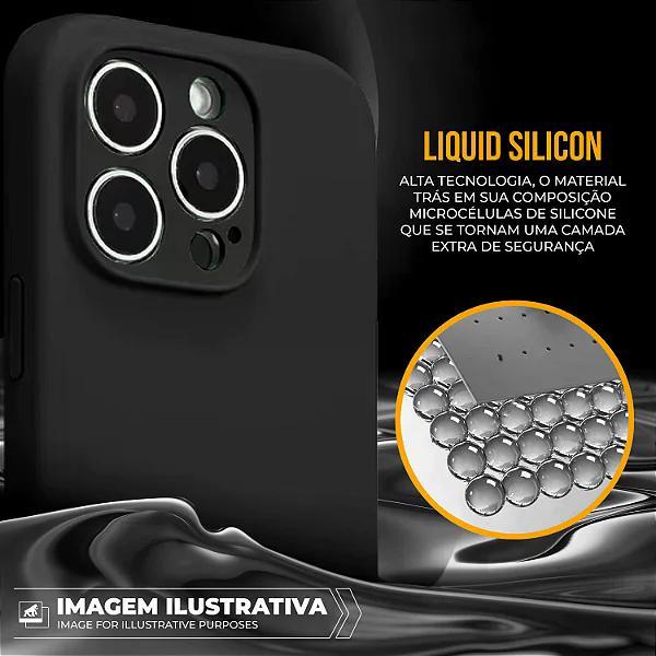 Capa case capinha para iPhone 17 - Silicon Premium Preta - Gshield - 5