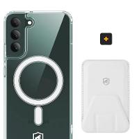 Kit Magsafe - Capa case capinha e Carteira com Kickstand para Samsung Galaxy S22 Plus - Gshield - 1