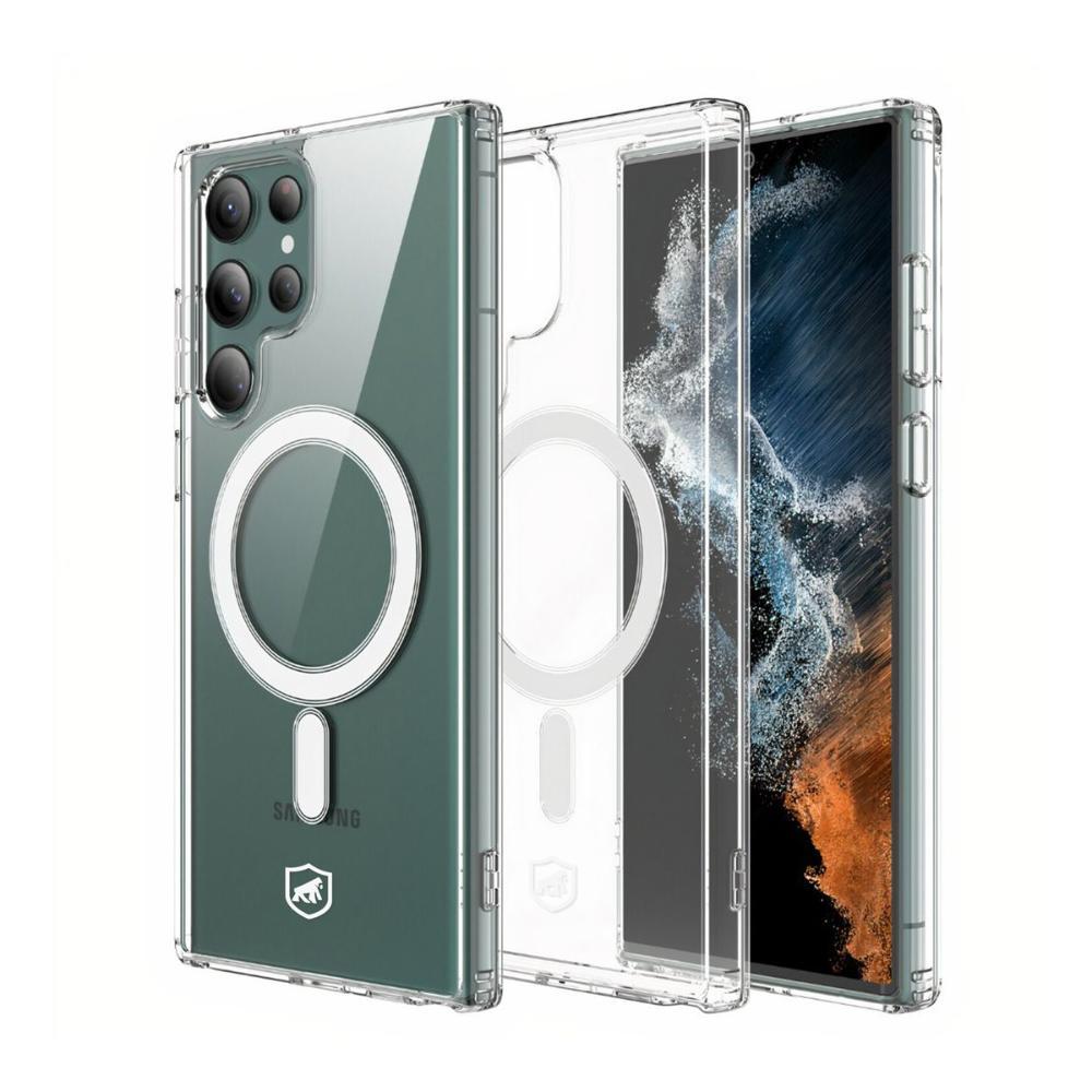 Kit Magsafe - Capa case capinha e Carteira com Kickstand para Samsung Galaxy S22 Ultra - Gshield - 3