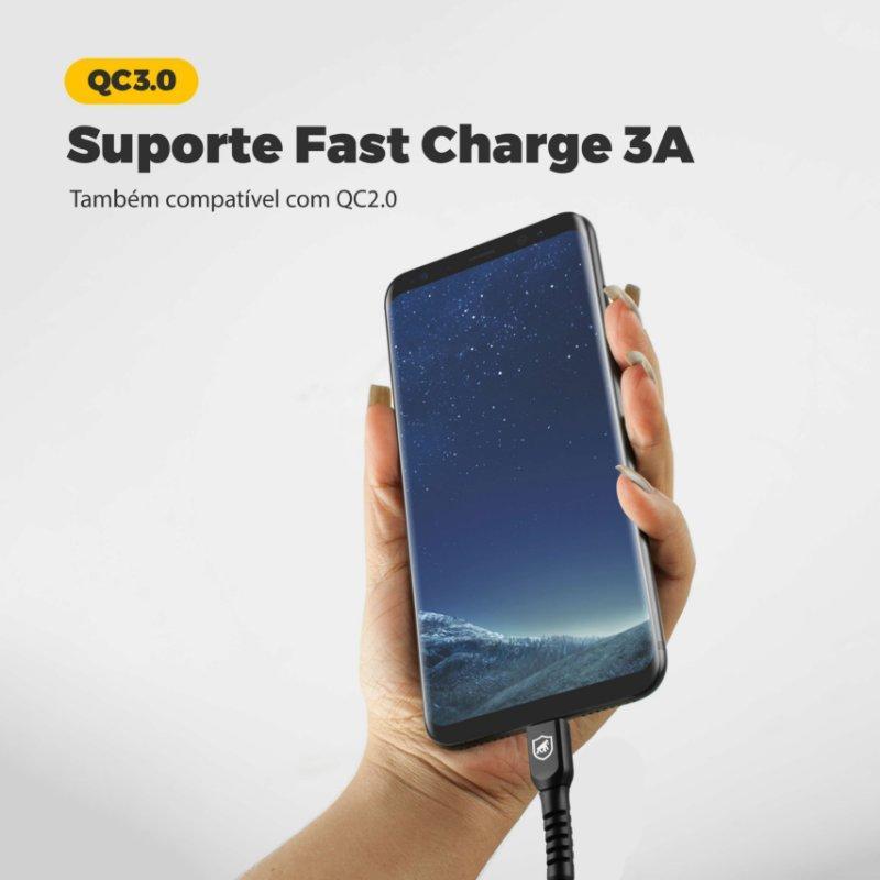 Cabo para controle Xbox One USB 2 metros - Dual Shock Preto - Gshield - 7