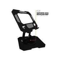 Suporte Dobrável Giratório para Celular e Tablet - Preto - Verde
