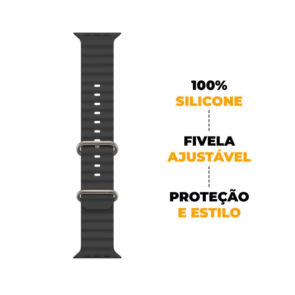 Pulseira para Apple Watch Ultra 49 MM - Oceano Cloud  - Preta - Gshield - 2