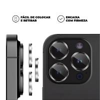 Protetor de Lente para iPhone 15 Pro - One Armor - Frame para câmera - Prata - Gshield - 3