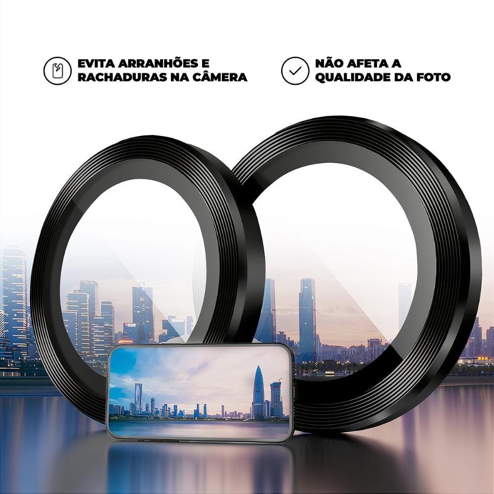 Protetor de Lente para iPhone 15 Pro Max - One Armor - Frame para câmera - Preto - Gshield - 2