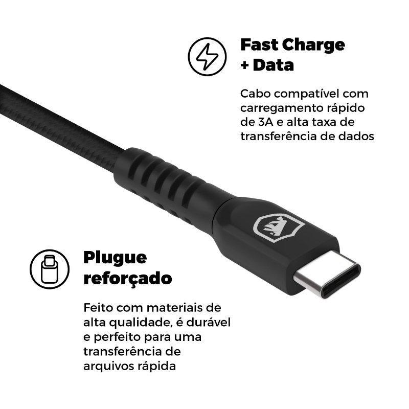 Cabo para controle Xbox Series S/X 2 metros-  Tipo C / Usb - Preto - Gshield - 2