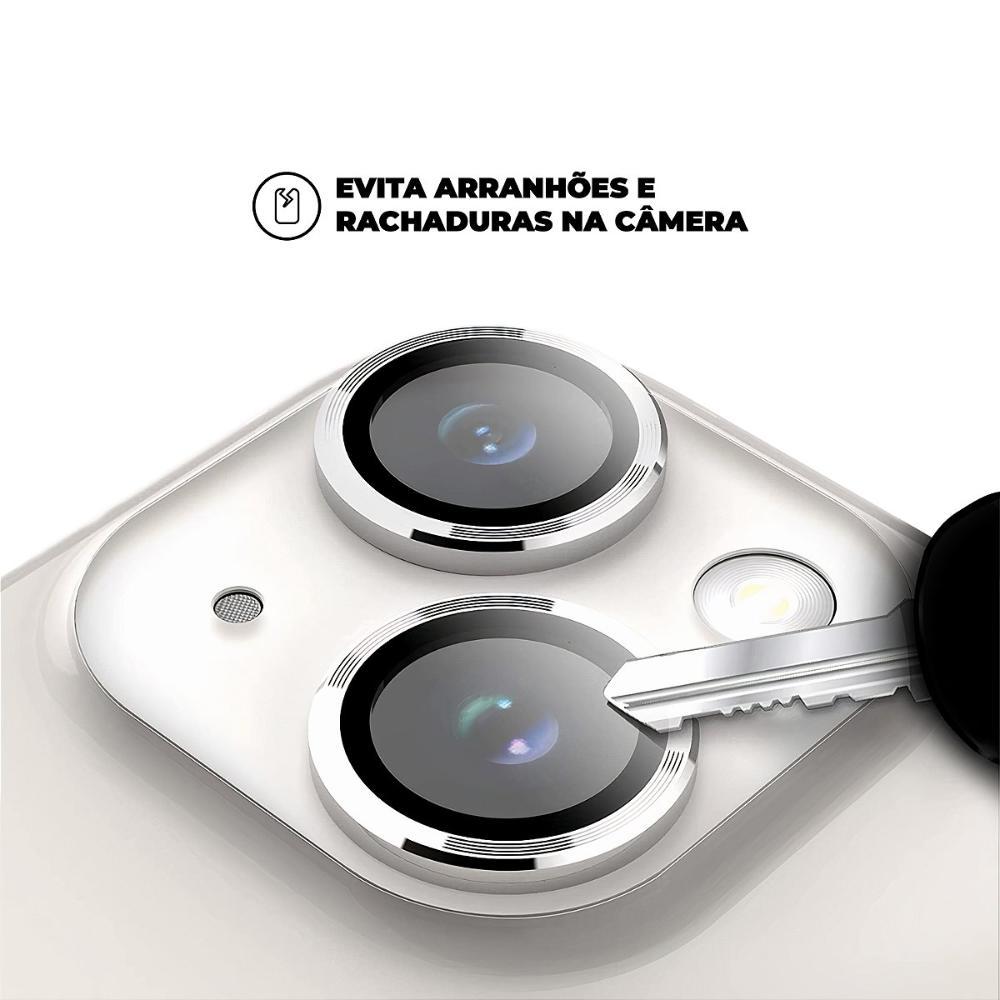 Protetor de Lente para iPhone 15 - One Armor - Frame para câmera - Prata - Gshield - 3