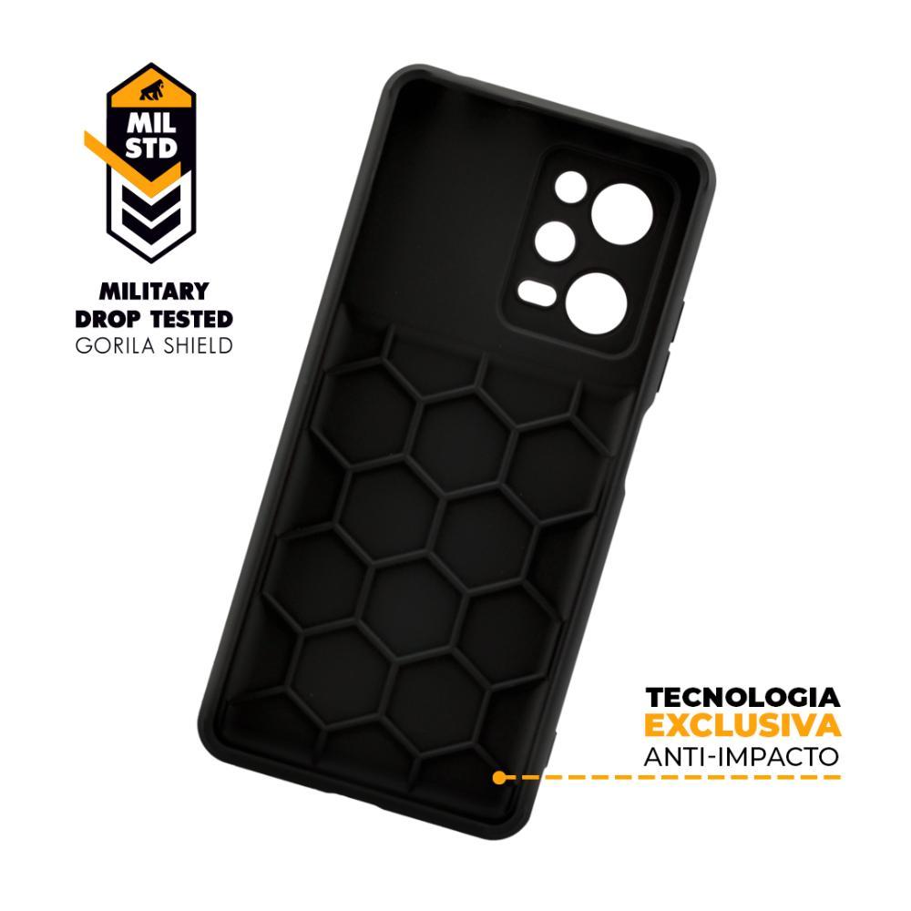 Kit Capa case capinha Symetric Preta e Película Hydrogel HD para Xiaomi Poco X5 Pro - Gshield - 4