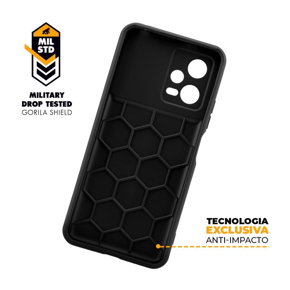 Kit Capa case capinha Symetric Preta e Película Hydrogel HD para Xiaomi Poco X5 - Gshield - 4