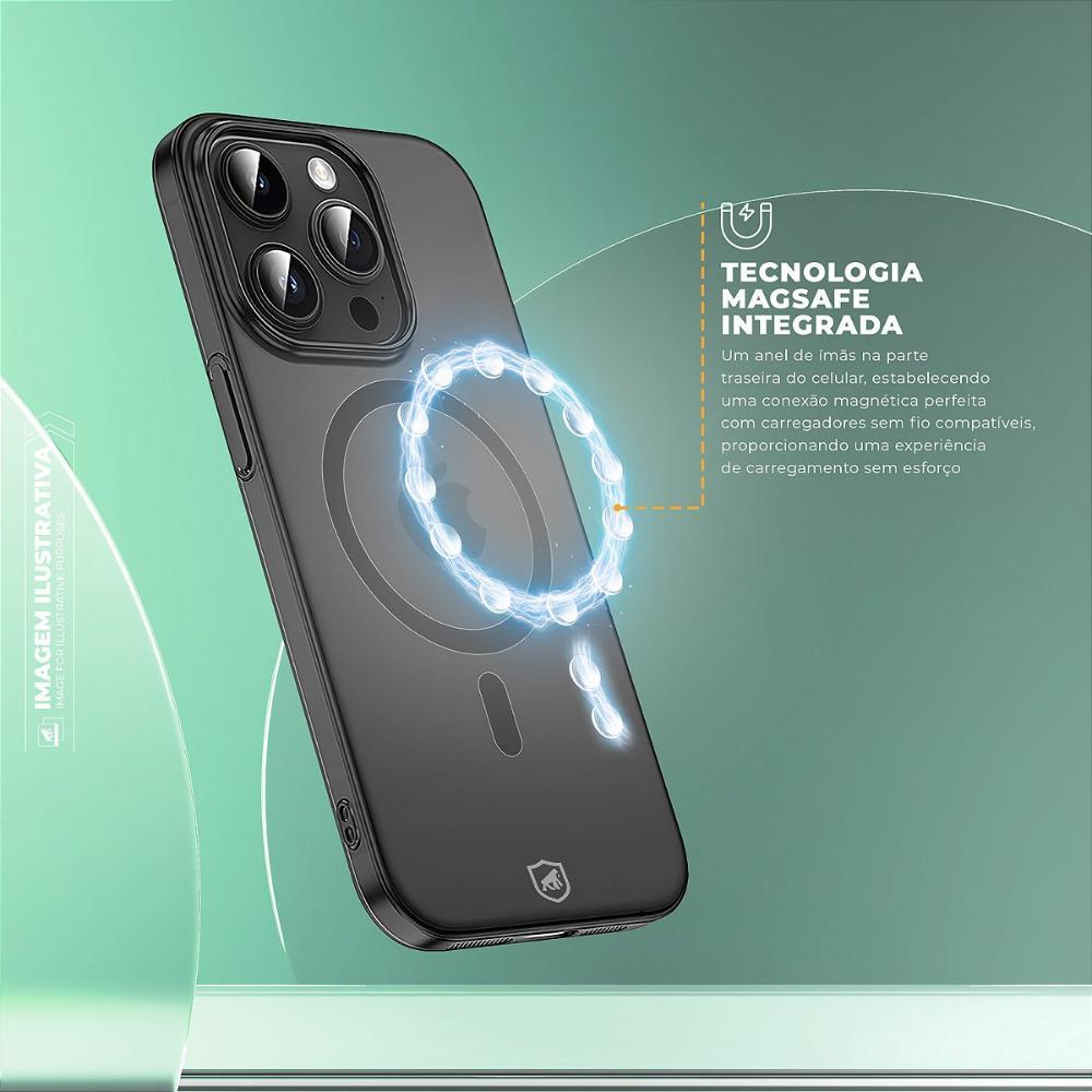 Capa case capinha para iPhone 16 - Crystal Slim Magsafe Titanium Gshield - 3