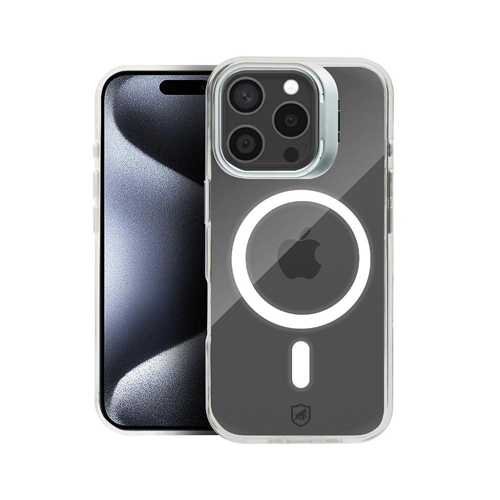 Capa para iPhone 15 Pro - MagSafe Crystal Armor Stand - NÃO AMARELA - Gshield - 1
