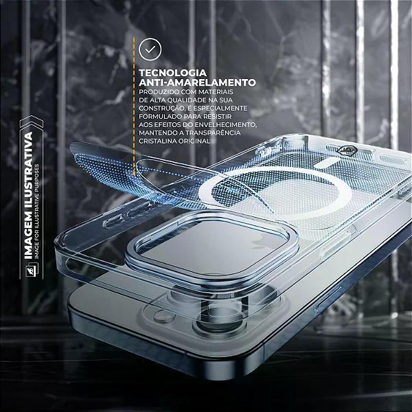 Capa para iPhone 15 Pro - MagSafe Crystal Armor Stand - NÃO AMARELA - Gshield - 2