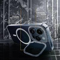 Capa para iPhone 15 Pro - MagSafe Crystal Armor Stand - NÃO AMARELA - Gshield - 3