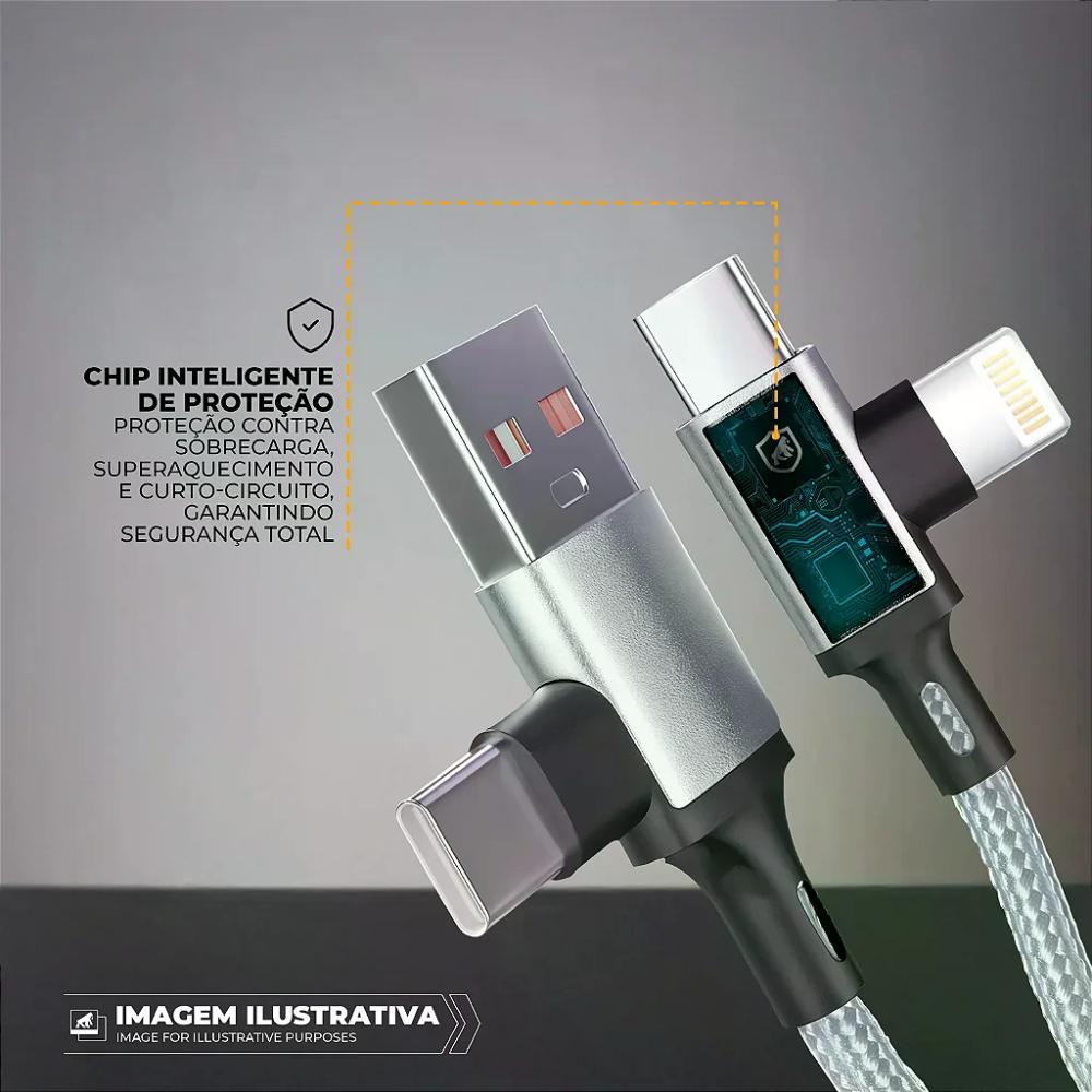 Cabo 4 em 1 - Discovery - 1M - Branco - Gshield - 2