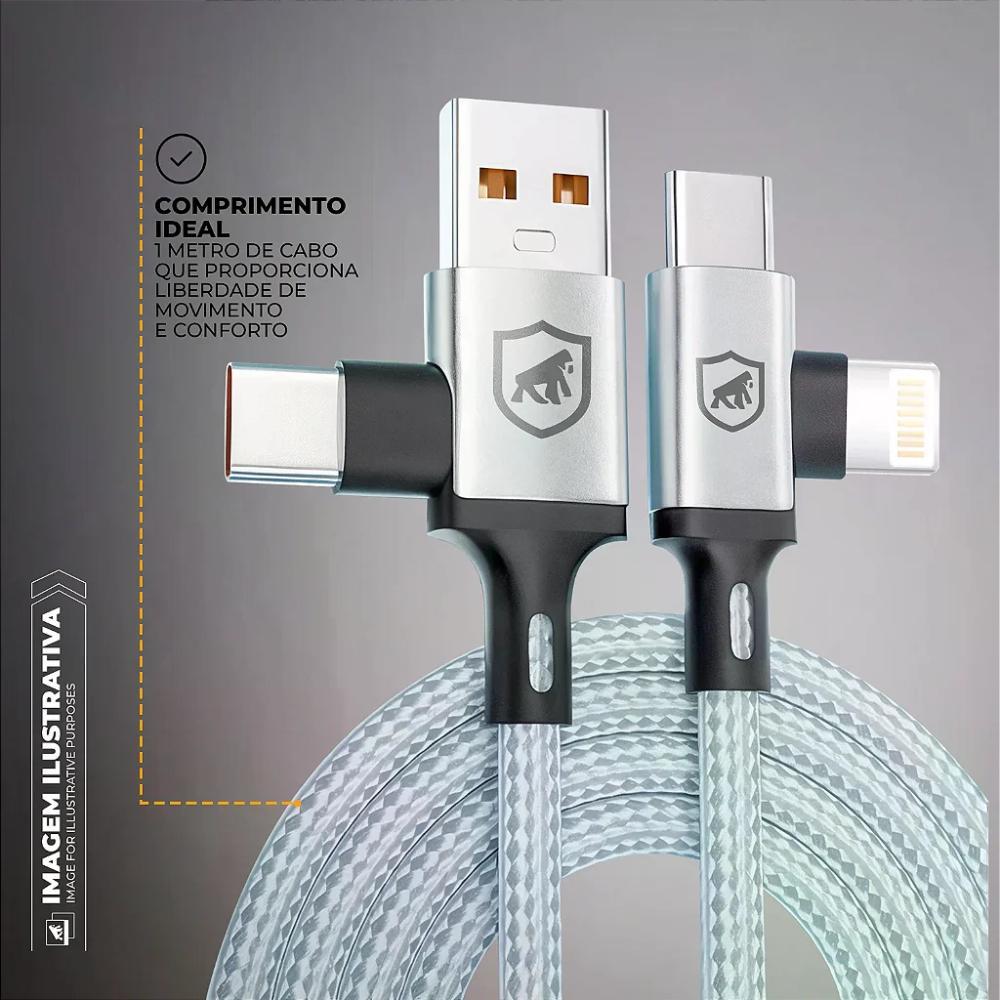 Cabo 4 em 1 - Discovery - 1M - Branco - Gshield - 3
