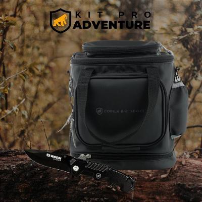 Kit Bolsa de Pesca Resistente + Faca Dobrável Tática