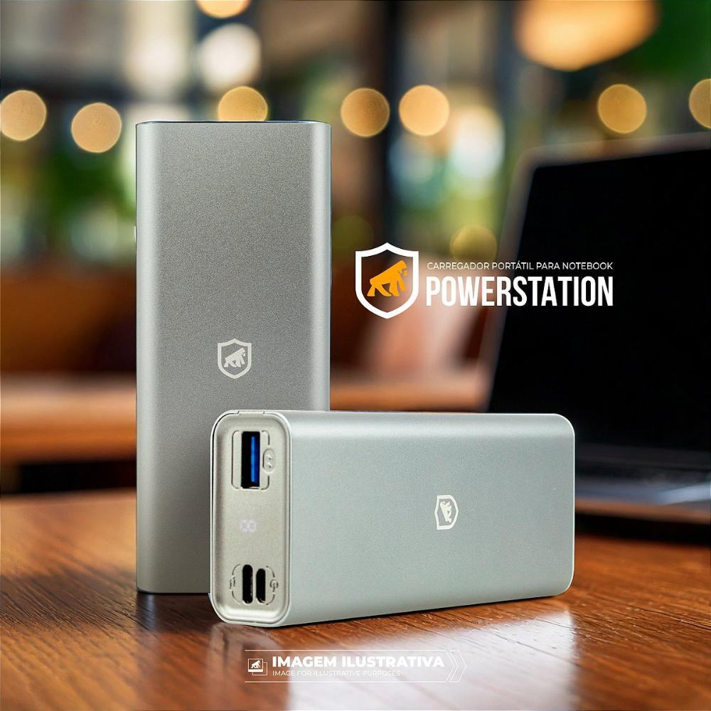 Carregador Portátil para Notebook 45W - Discovery - Titanium Cinza - Gshield - 7